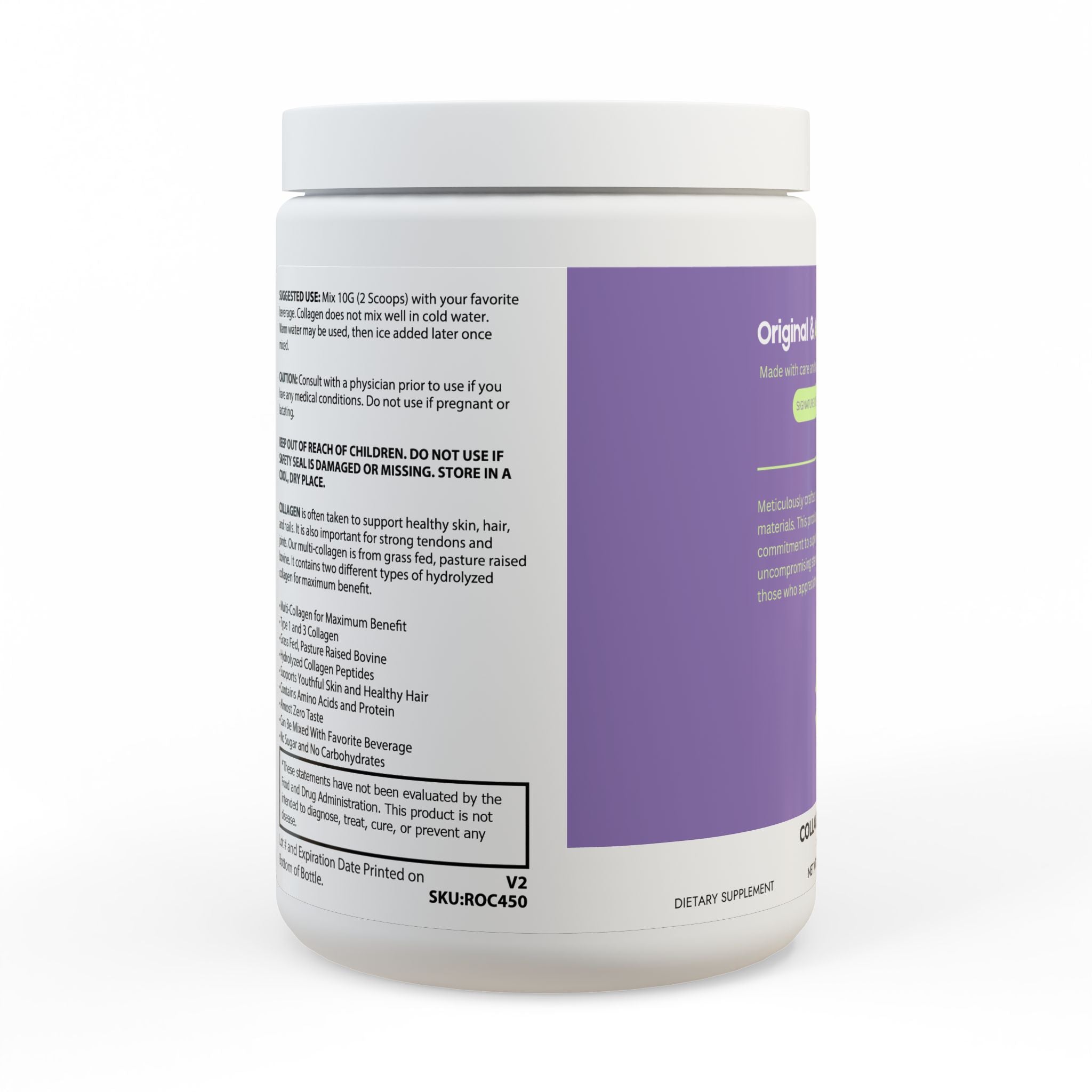 Collagen Peptides Type I & III Supplement (350g, 12.3oz)