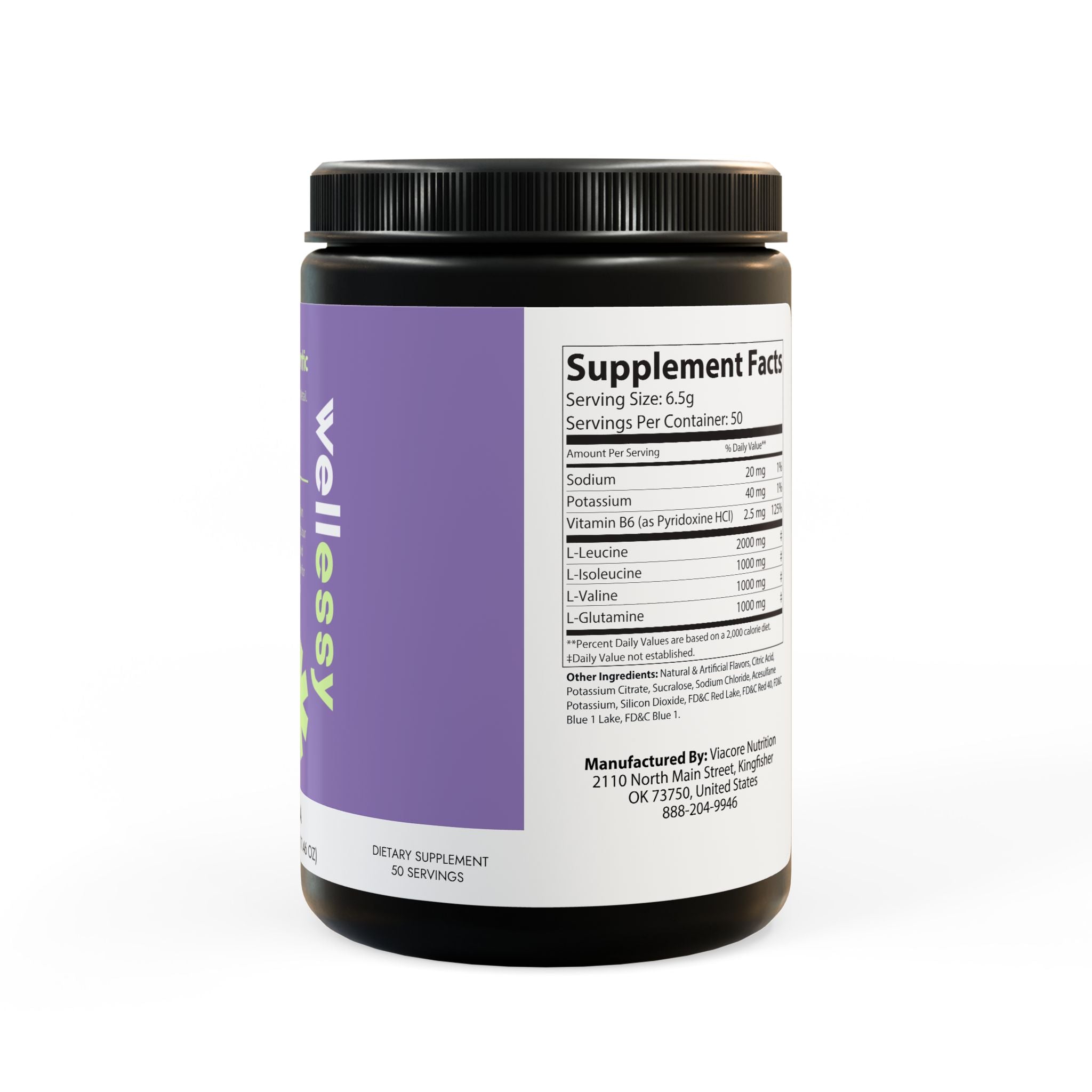 BCAA Supplement, Grape (325g, 11.46oz, 50 servings)