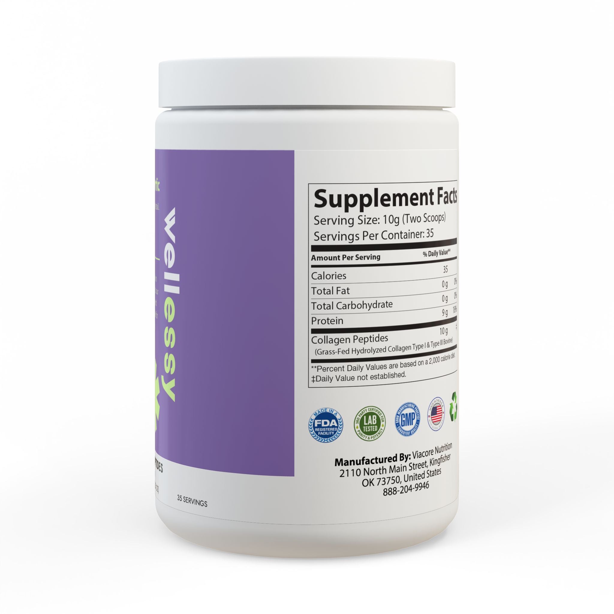 Collagen Peptides Type I & III Supplement (350g, 12.3oz)